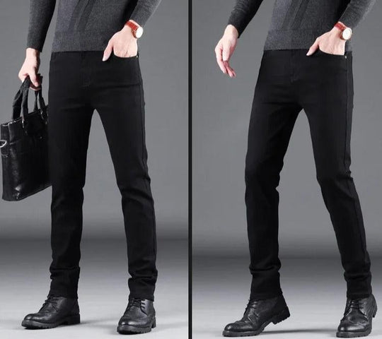 Pure Black Slim Jeans for menn