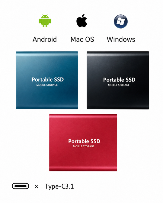 Ekstern SSD 128 TB Kompakt og Rask