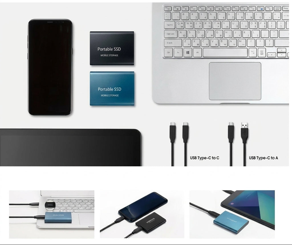 Ekstern SSD 128 TB – Kompakt og Bærbar
