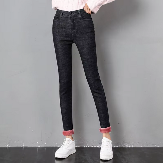 Retro Thermal Skinny Jeans for kvinner