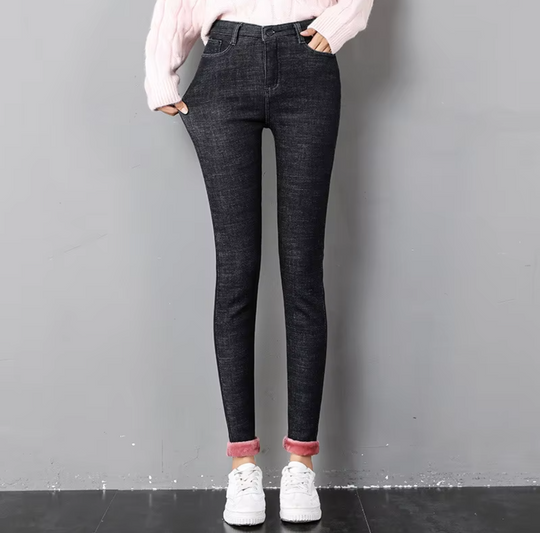 Retro Thermal Skinny Jeans for kvinner