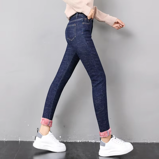 Retro Thermal Skinny Jeans for kvinner