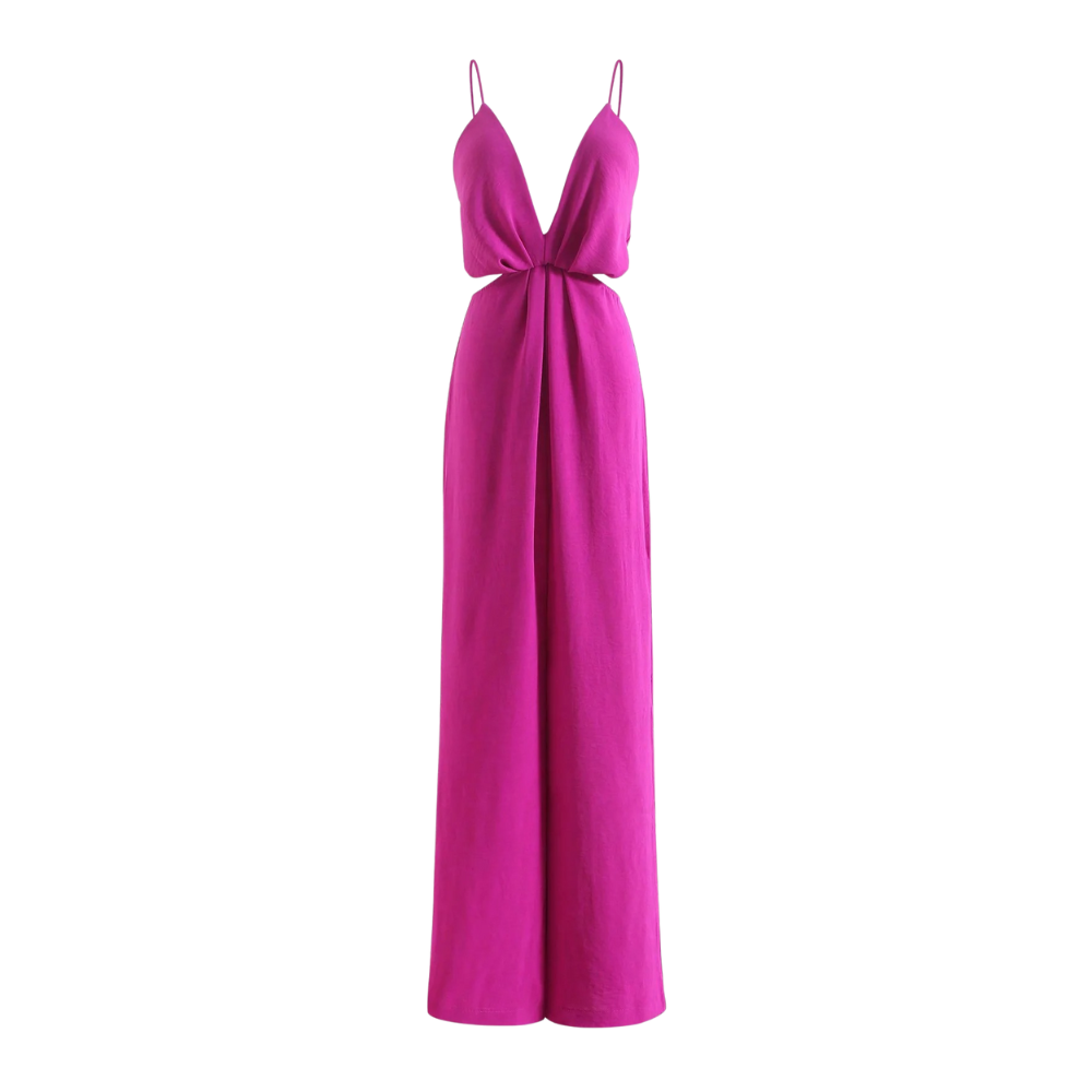 Plissert jumpsuit for kvinner