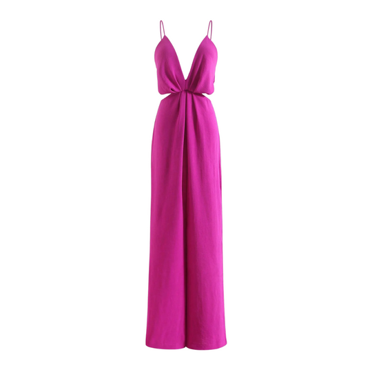 Plissert jumpsuit for kvinner