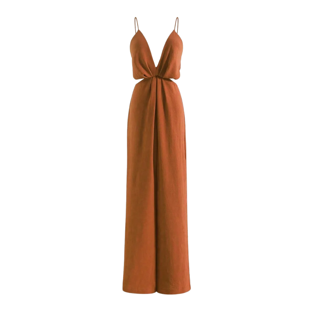 Plissert jumpsuit for kvinner