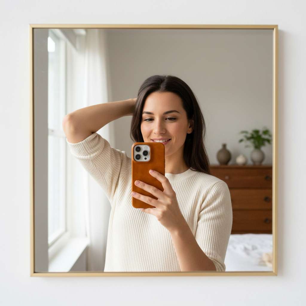 iPhone Deksel i Lær med Støtdemping 6