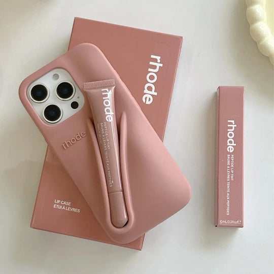 iPhone Deksel med Lipgloss-sett for Pro Max & Plus Modeller 10