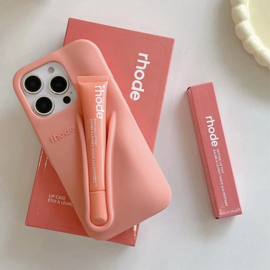 iPhone Deksel med Lipgloss-sett for Pro Max & Plus Modeller 15