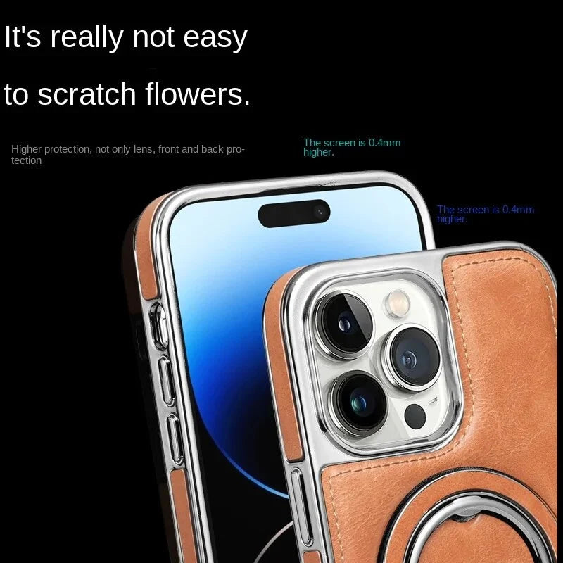 iPhone Etui med Integrert Sammenleggbart Ringstativ for Menn og Kvinner 2