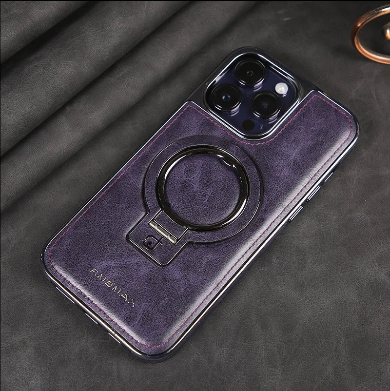iPhone Etui med Integrert Sammenleggbart Ringstativ for Menn og Kvinner 8