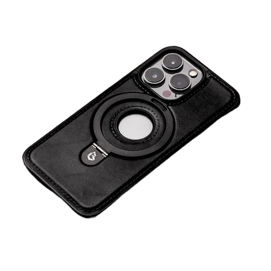 iPhone Lærdeksel med MagSafe for iPhone 14 Pro, 13, 12 og 11 - Slank Design med Kickstand og Militærgradet Beskyttelse 0
