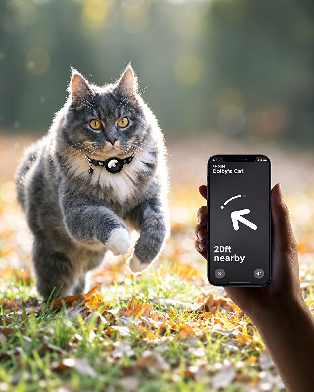 Kattens GPS Tracker Halsbånd for Sikkerhet