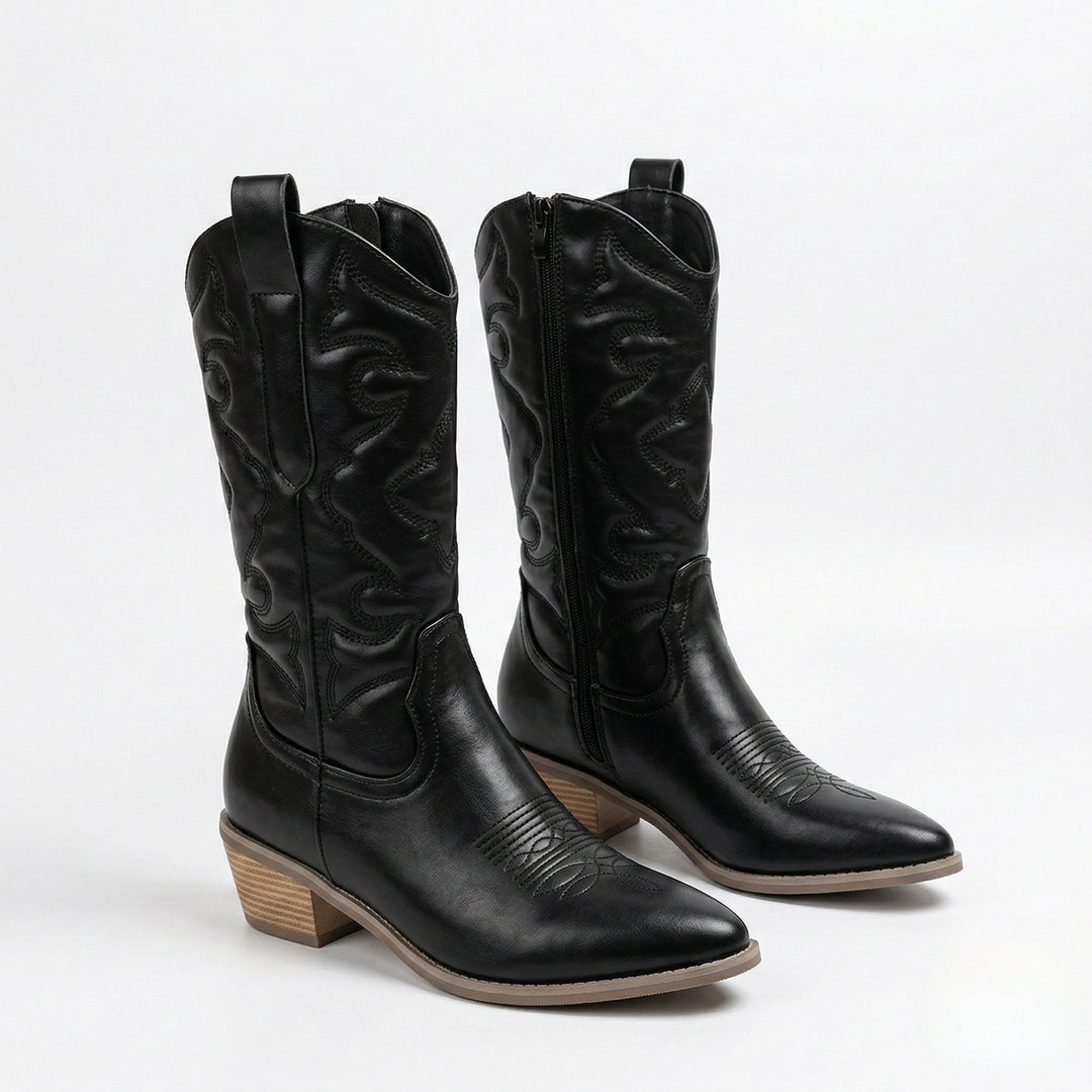 Kvinnelige Cowboystøvler Metallisk Design