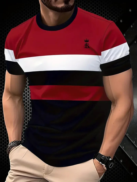 Herre Classic Stripe sommer-T-skjorte