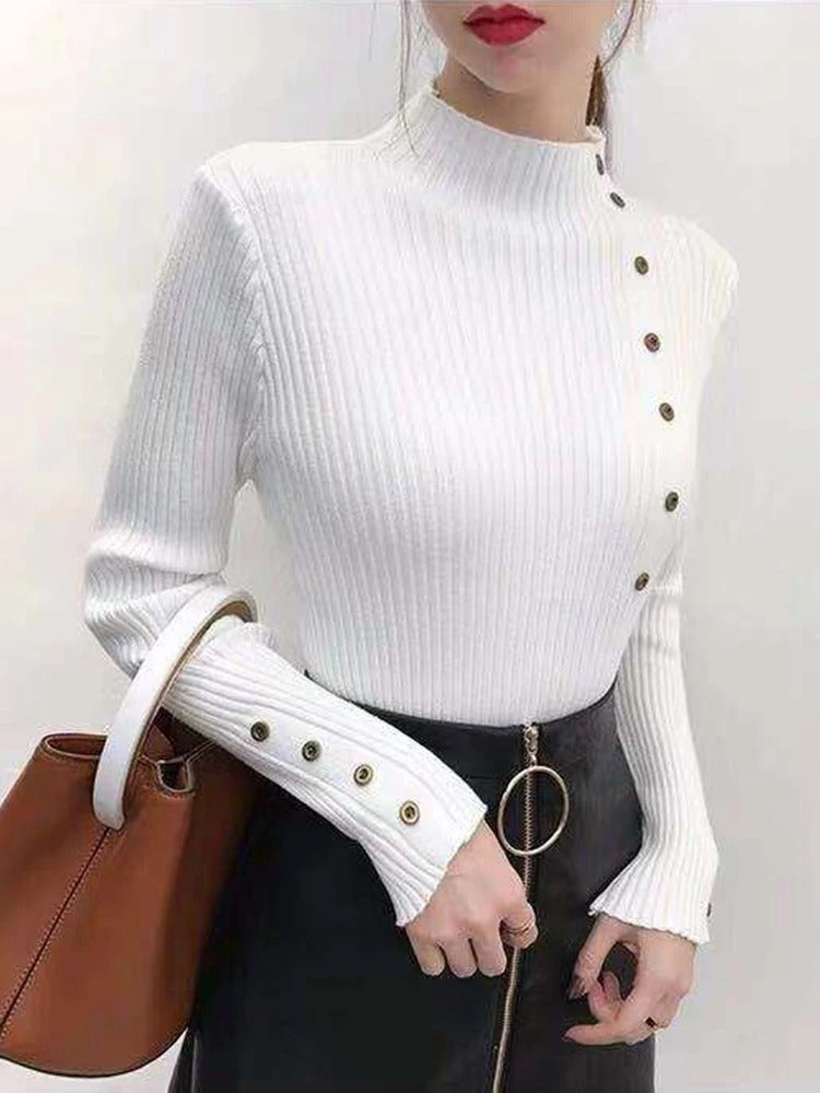 Fullermet turtleneck genser for kvinner