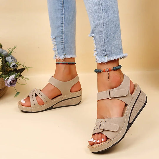 PU Chunky Platform Walking Sandaler for kvinner