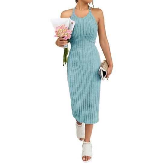 Halterneck-kjole i bodycon-stil til kvinner