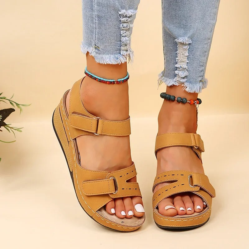 PU Chunky Platform Walking Sandaler for kvinner