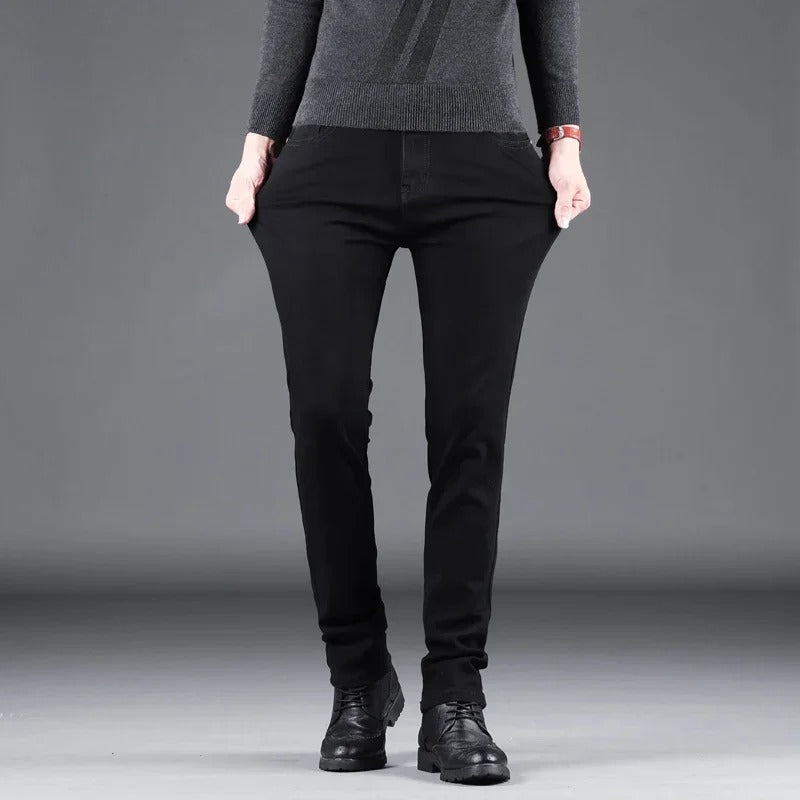 Pure Black Slim Jeans for menn