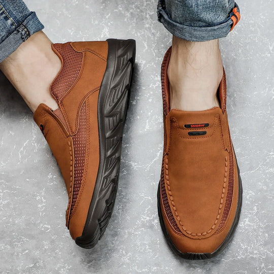 Lærloafers for menn