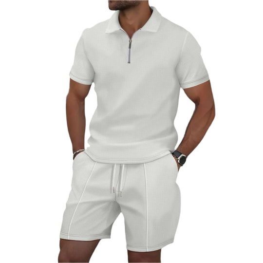 Herre Waffle Zip-Up sommersett