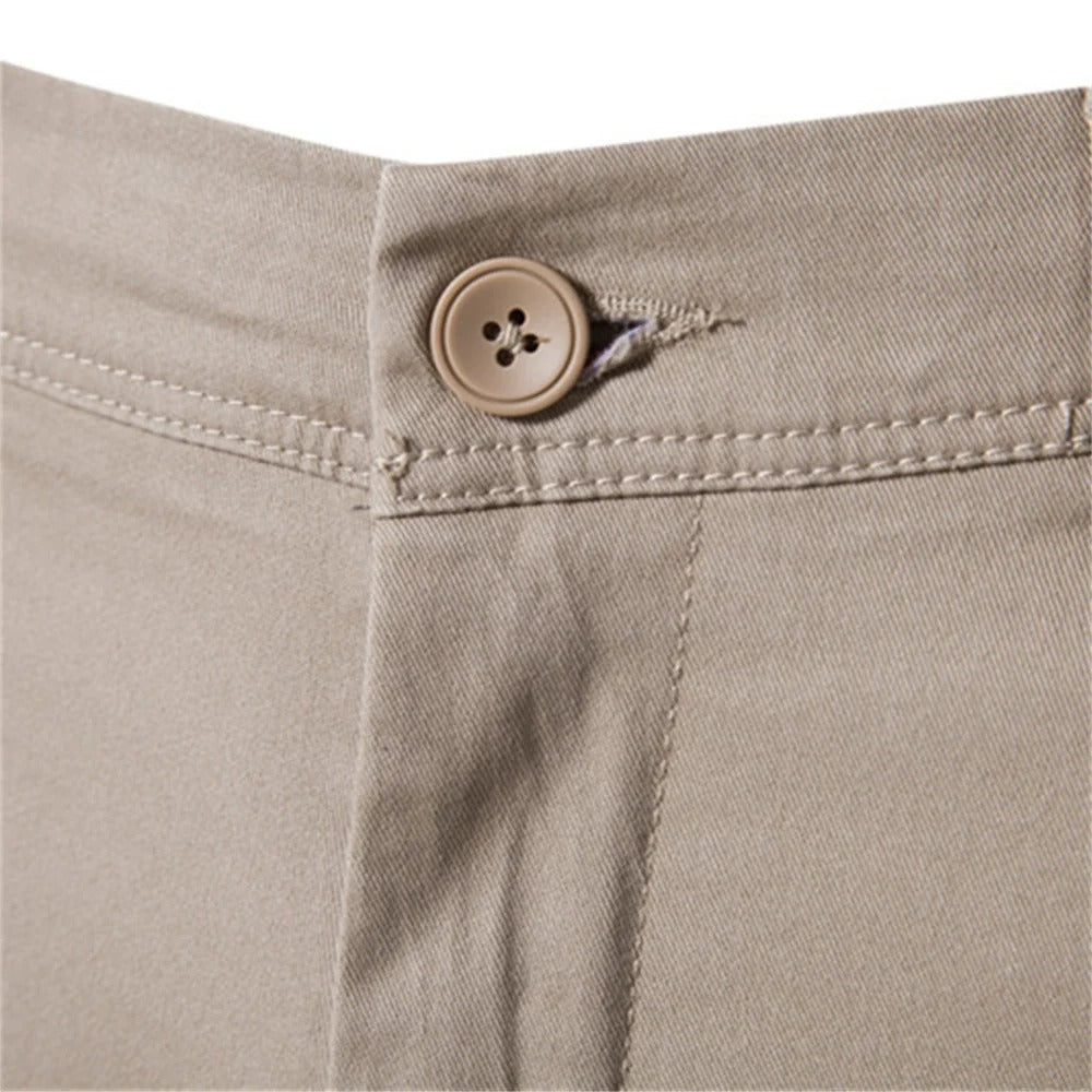 Slim fit bomullsbukser for menn