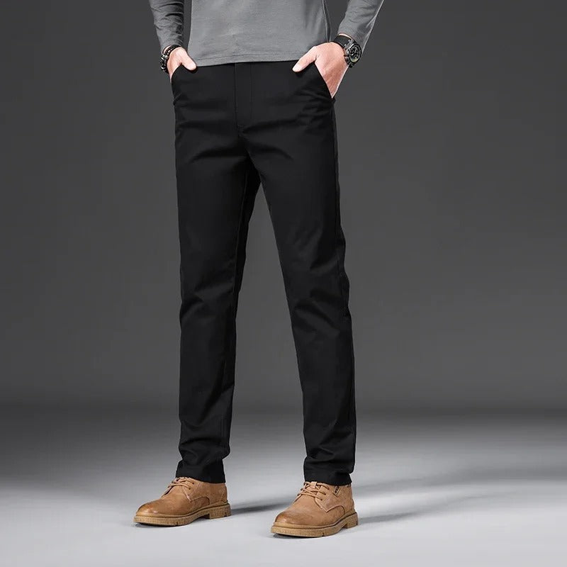 Slim fit bomullsbukser for menn