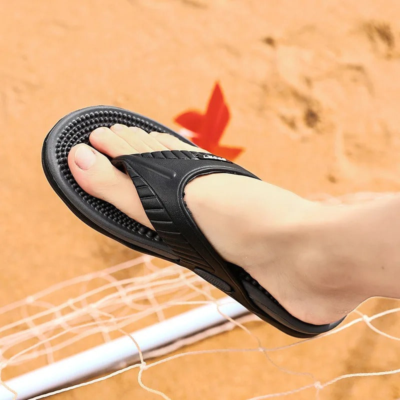 Pustende massasjeslippers for menn