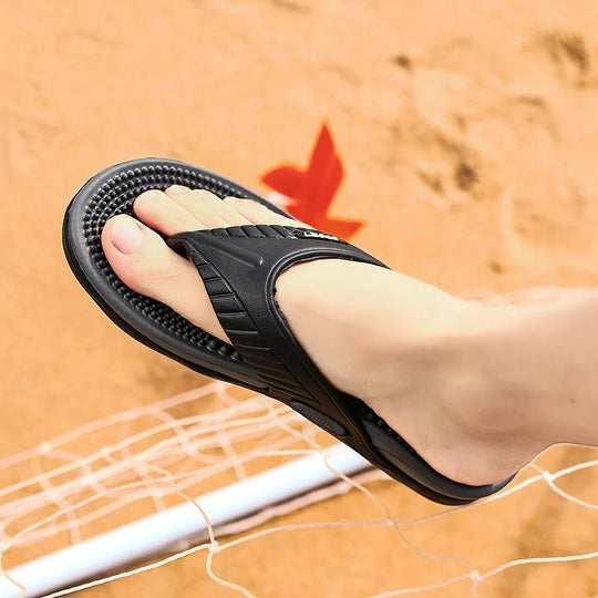 Pustende massasjeslippers for menn
