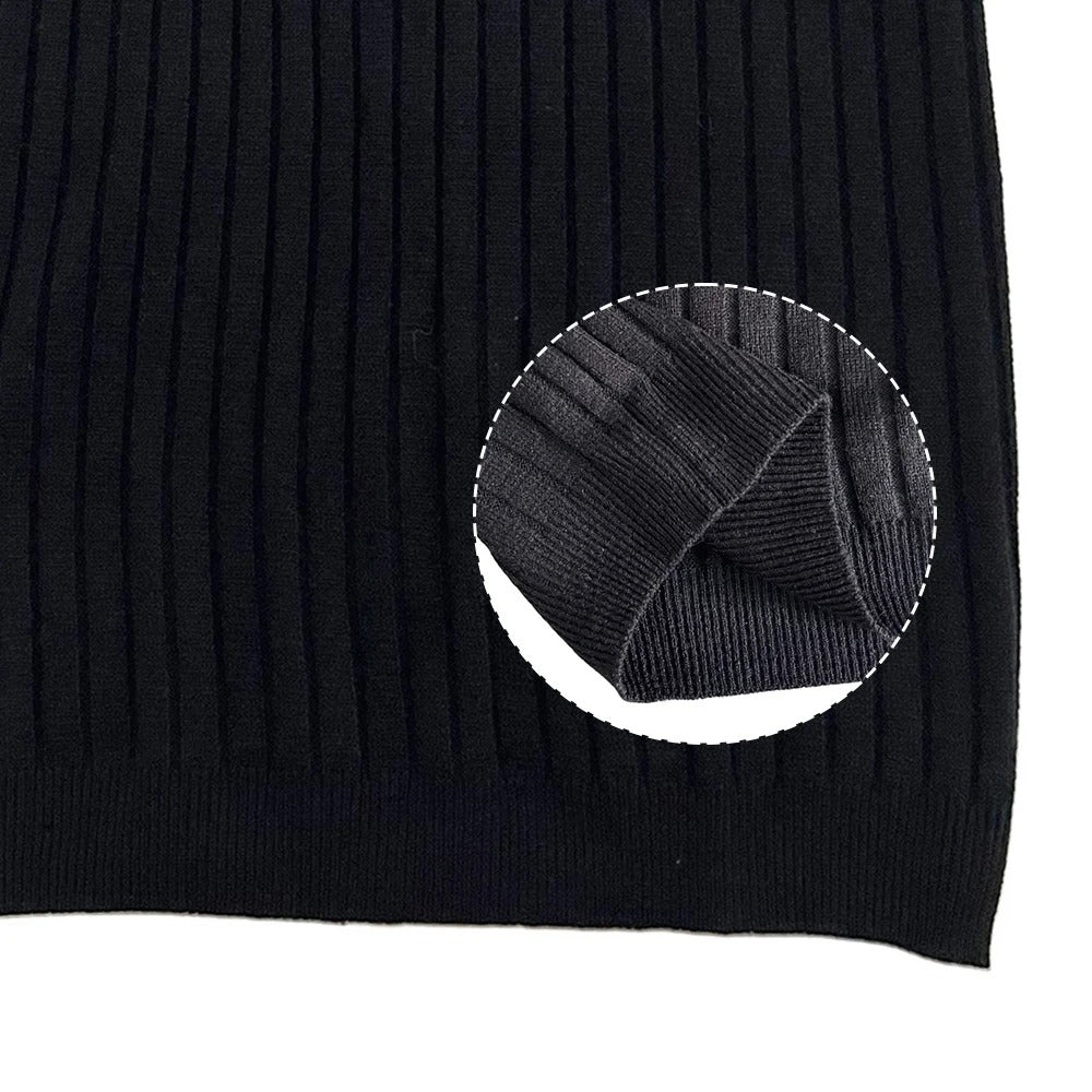 Retro strikket poloskjorte for menn