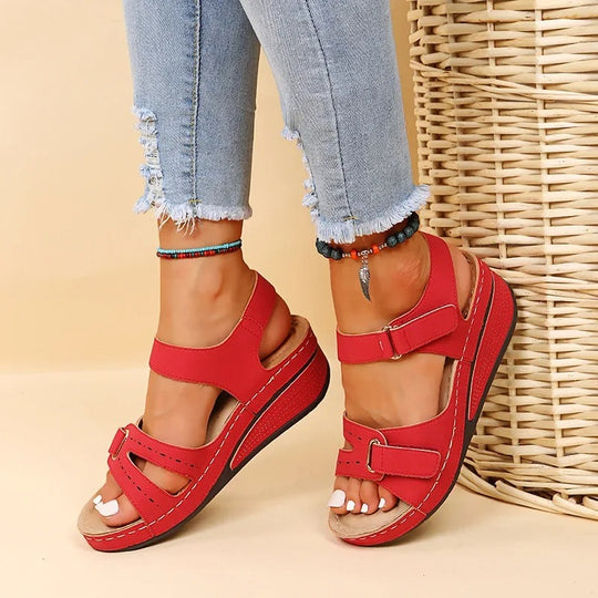 PU Chunky Platform Walking Sandaler for kvinner