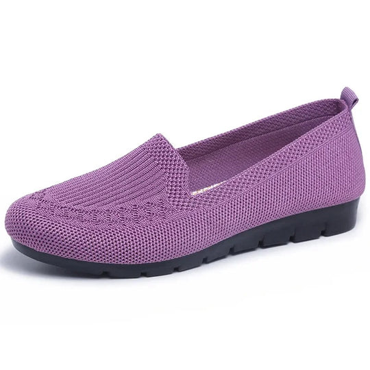 Pustende slip-on loafers for kvinner