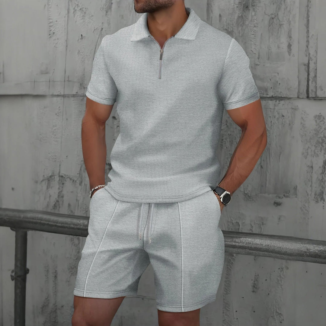 Herre Waffle Zip-Up sommersett