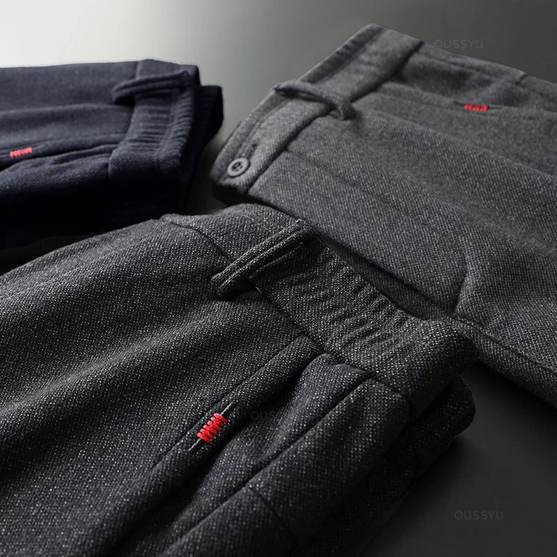Slim fit-bukser i bomull for menn