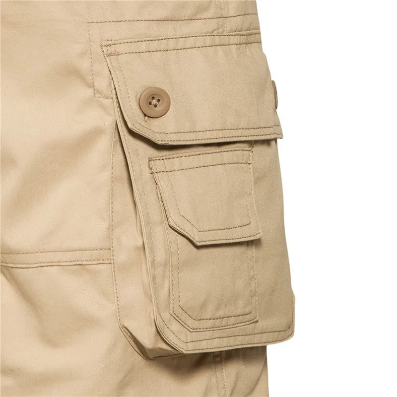 Herre bomullsshorts med lommer