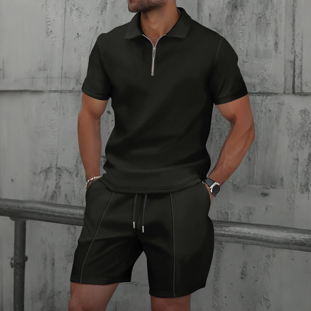 Herre Waffle Zip-Up sommersett