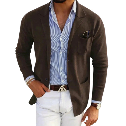 Menns Blazer med Jakkekrage Klassisk Stil