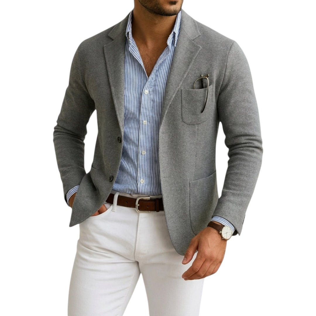 Menns Blazer med Jakkekrage Klassisk Stil