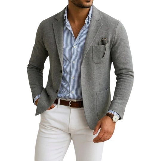 Menns Blazer med Jakkekrage Klassisk Stil