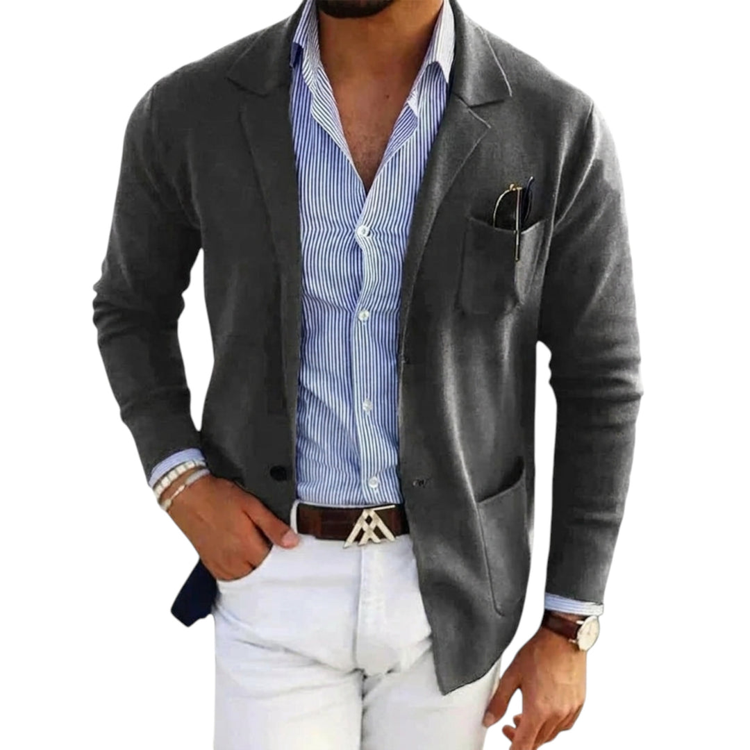 Menns Blazer med Jakkekrage Klassisk Stil