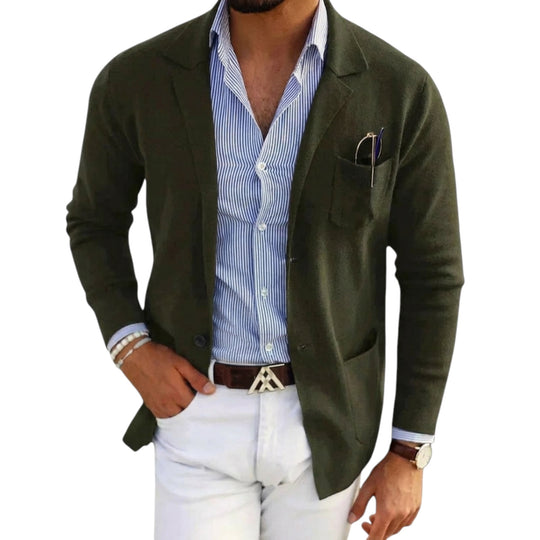 Menns Blazer med Jakkekrage Klassisk Stil