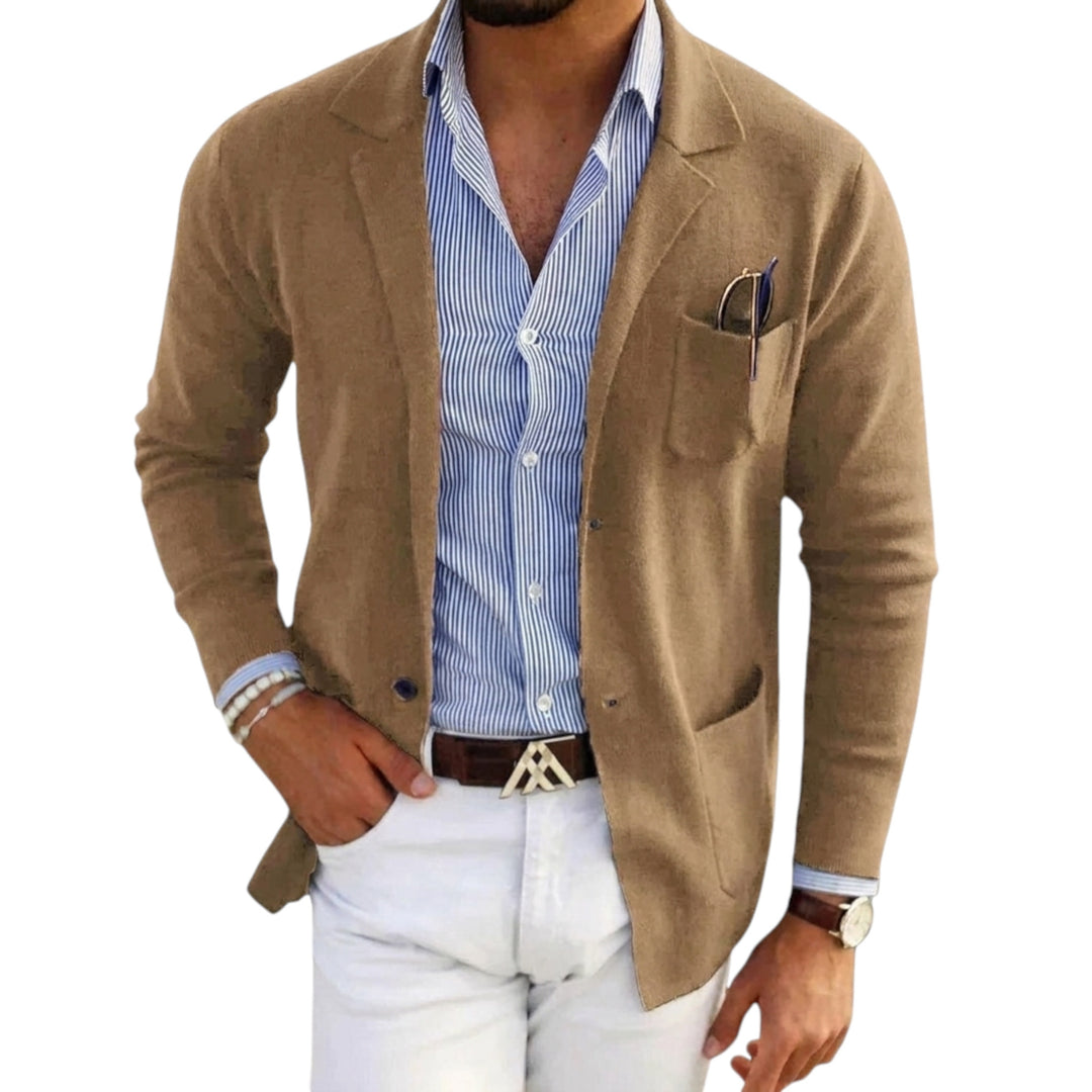 Menns Blazer med Jakkekrage Klassisk Stil