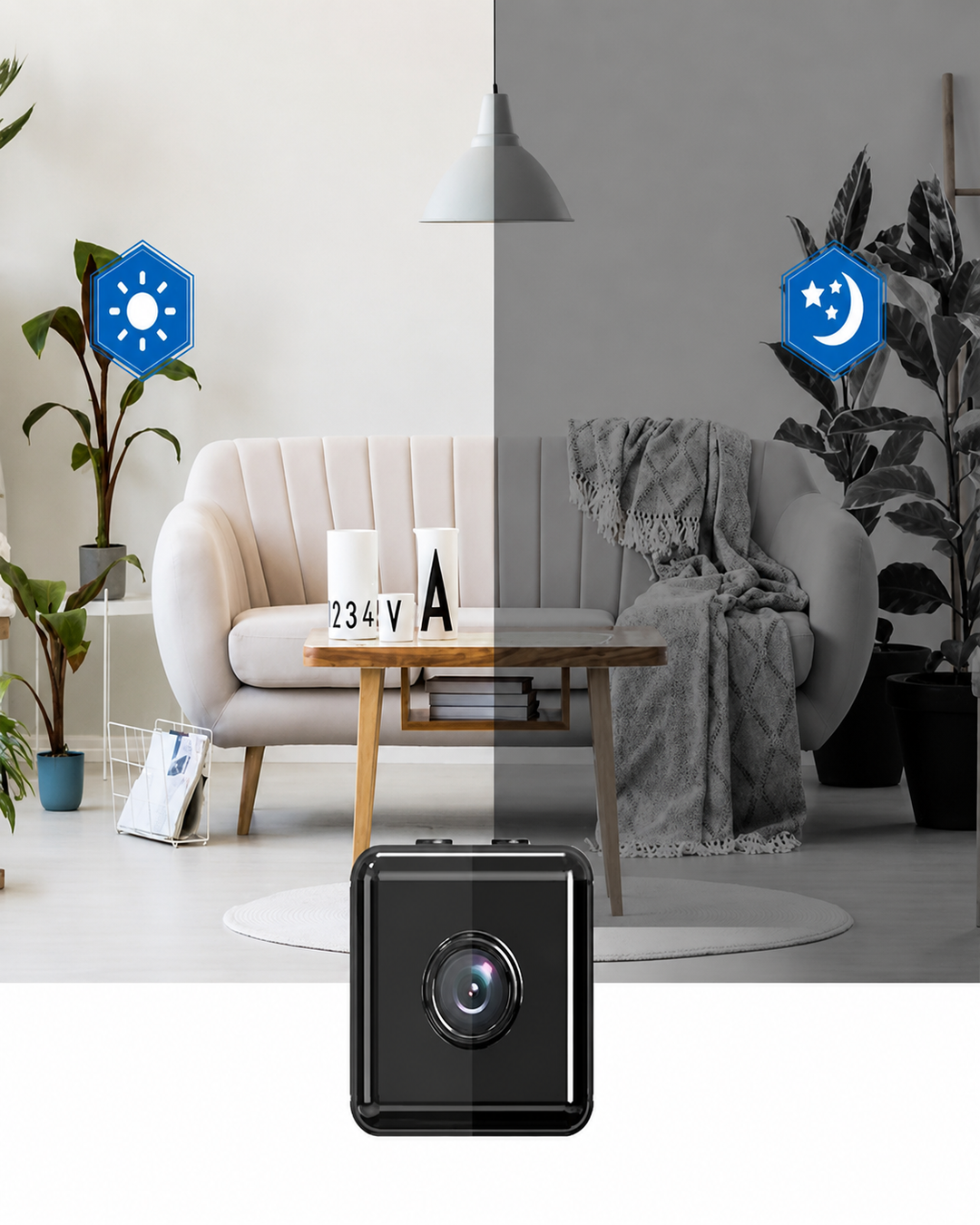 Mini WiFi Sikkerhetskamera 1080P Trådløs