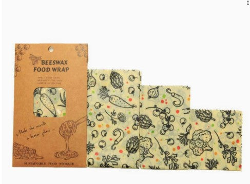 Bivoks matinnpakninger - sett med 3