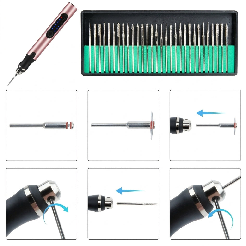 USB-Oppladbar Gravørpenn Justerbar Hastighet for Presis Gravering
