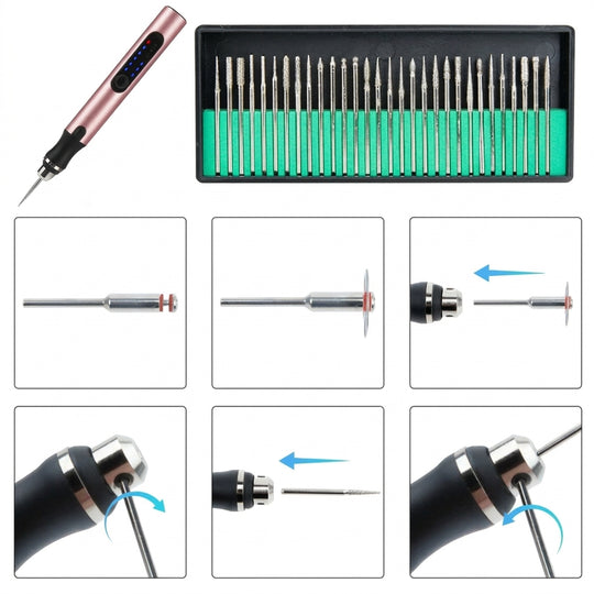 USB-Oppladbar Gravørpenn Justerbar Hastighet for Presis Gravering