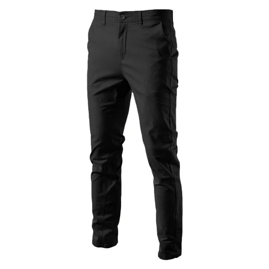 Slim fit bomullsbukser for menn
