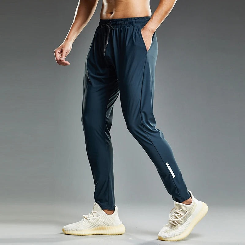 Elastiske joggebukse for menn