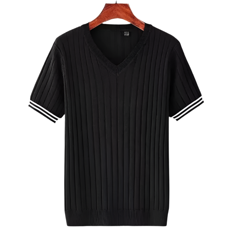 Slim fit T-skjorte med V-hals for menn