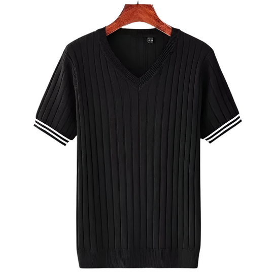 Slim fit T-skjorte med V-hals for menn